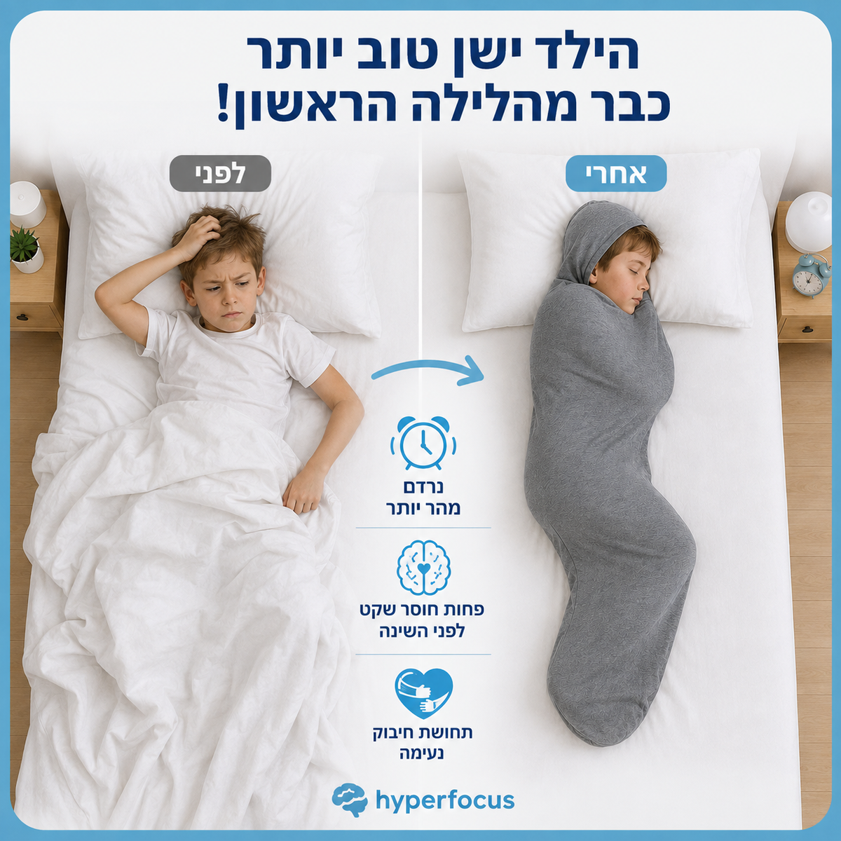 HyperHug- מעטפת השינה שעוטפת את הילד כמו חיבוק